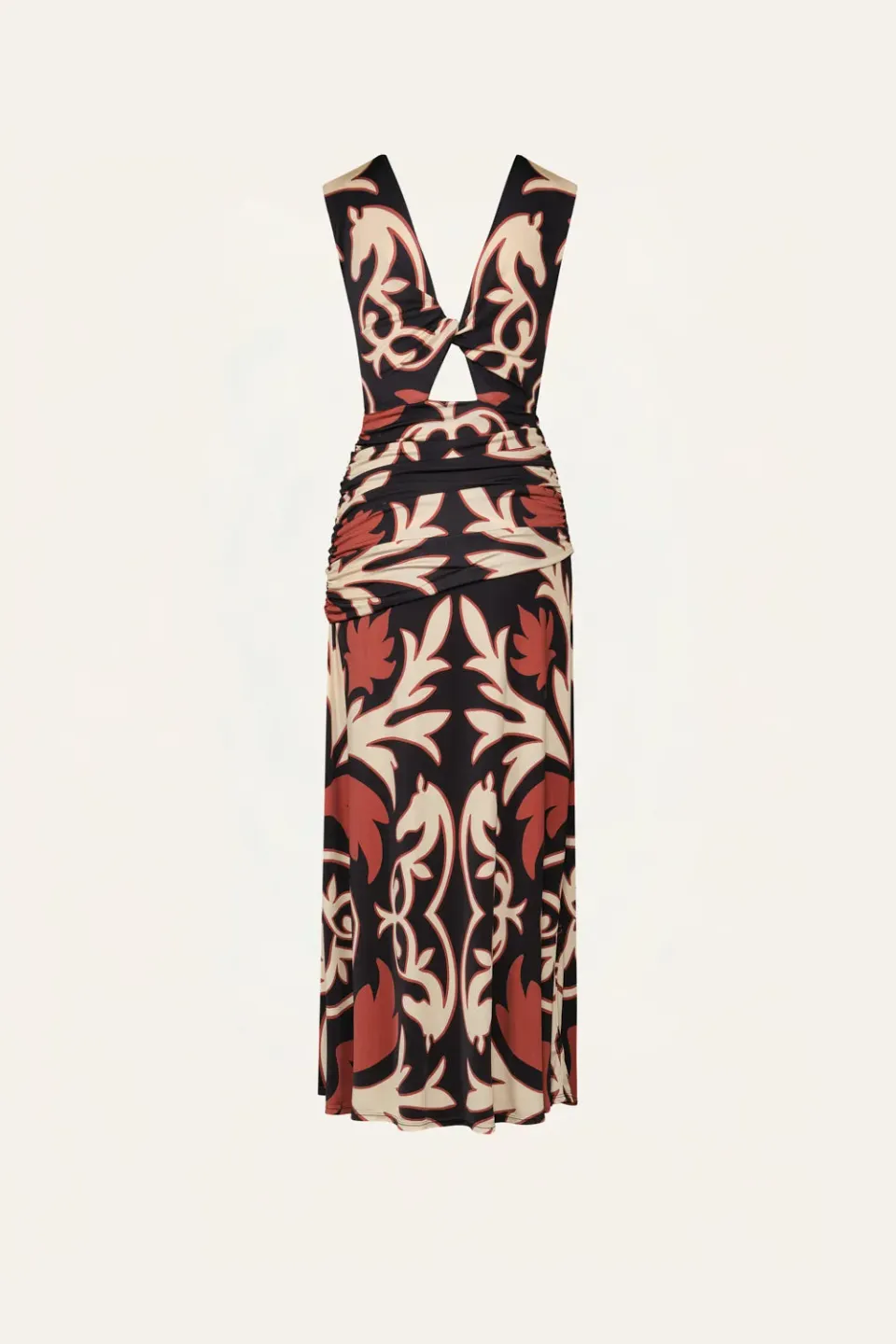 Johanna Ortiz Horizonte Mistico abito midi jersey nero