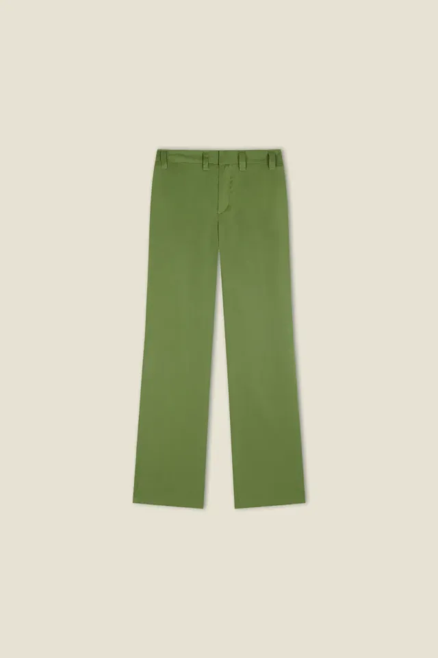 Dahlia Lucy pantaloni verde pistacchio in tencel