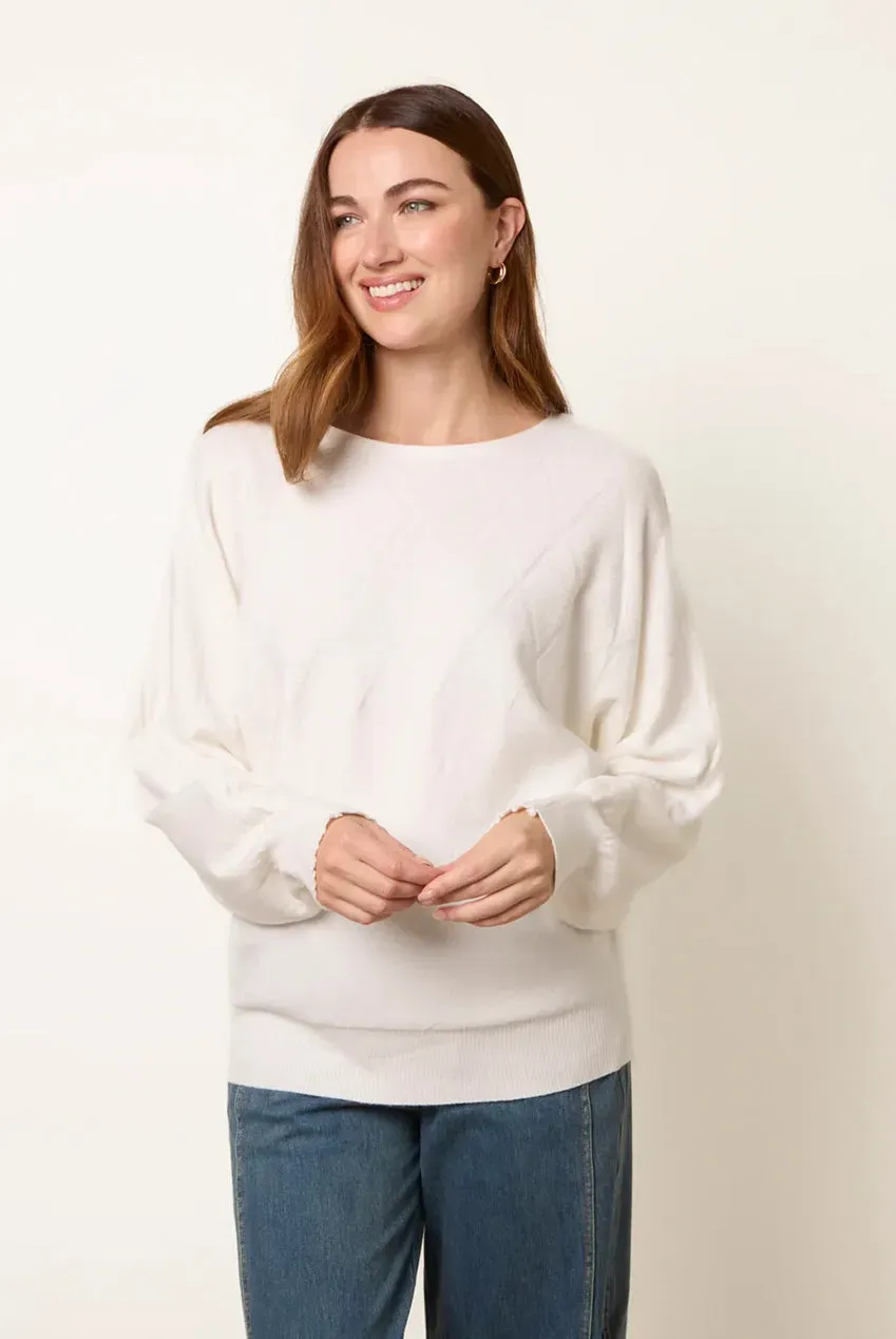 Blue Vanilla Patterned maglione avorio M/L