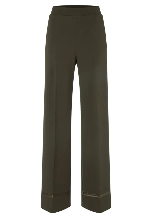 Ana Alcazar Harino pantaloni larghi kaki vita alta