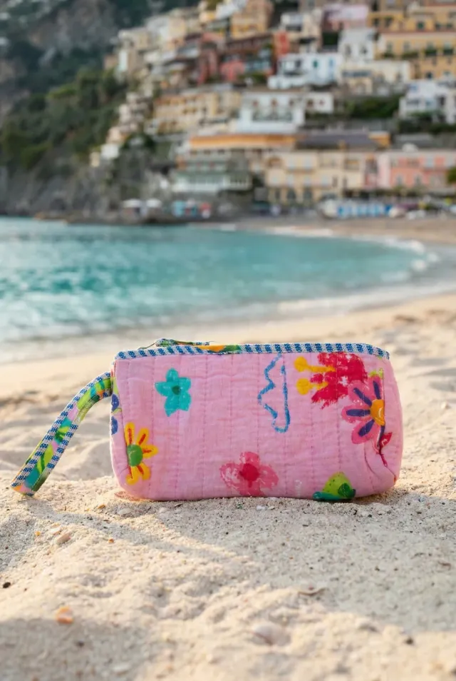 Antica Sartoria FC502 borsello rosa agrumi cotone