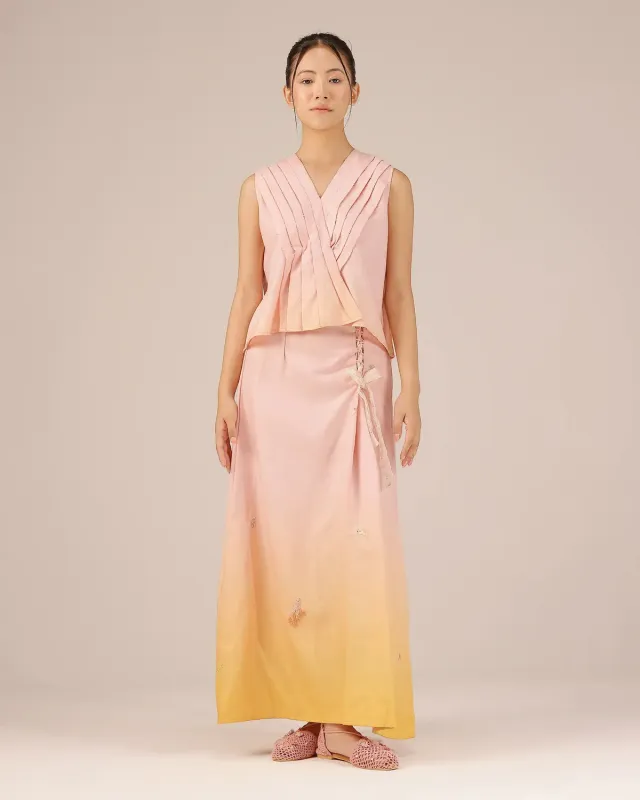 Our Dve Berry Breeze completo rosa giallo lino