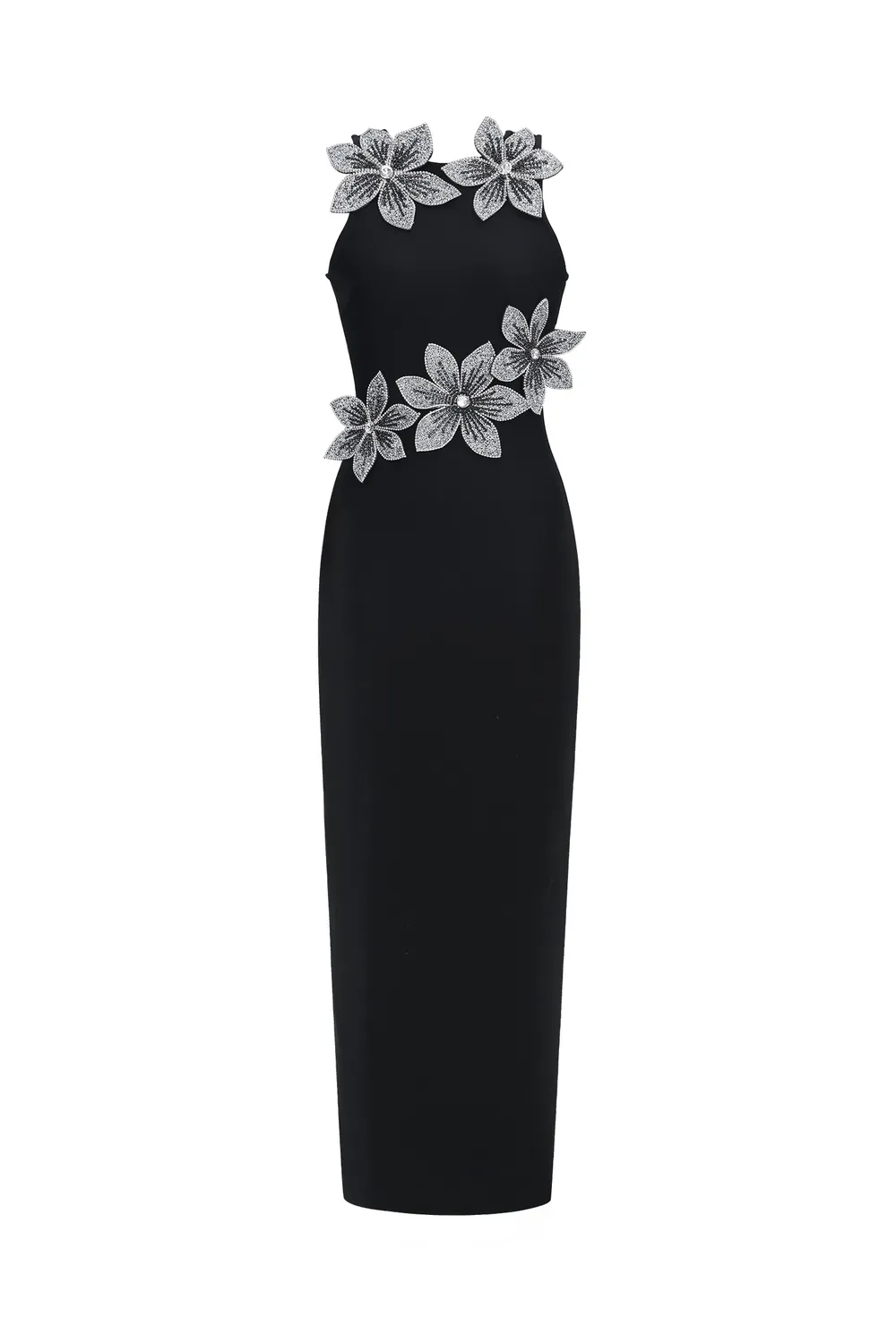 Bella Barnett Whetu abito bandage maxi nero floreale
