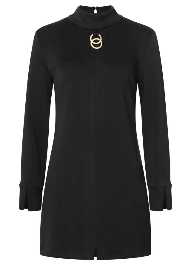 Ana Alcazar Semmi top nero elegante collo alto