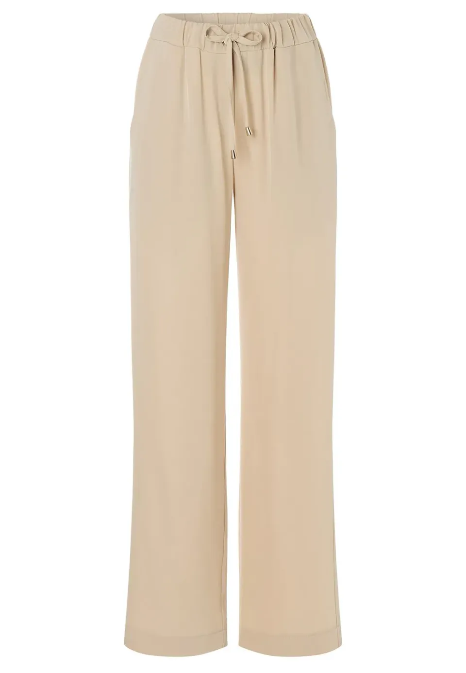 Ana Alcazar Ramira pantaloni beige viscosa vita elastica