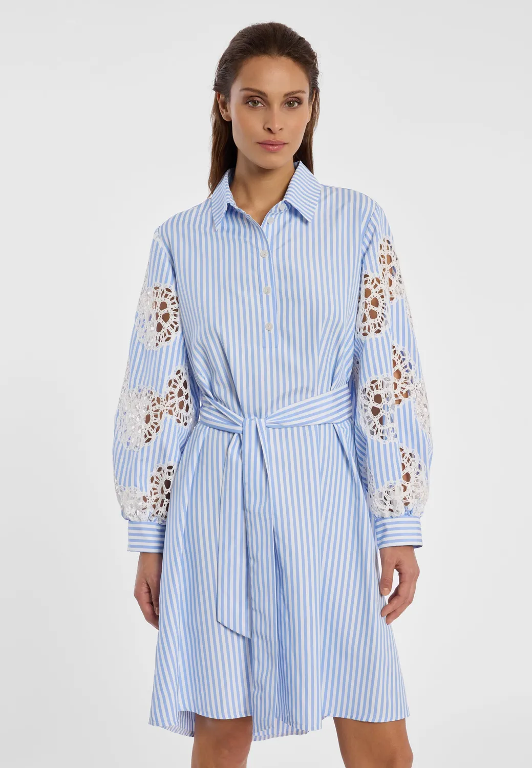 Ana Alcazar Dazli abito camicia a righe corto