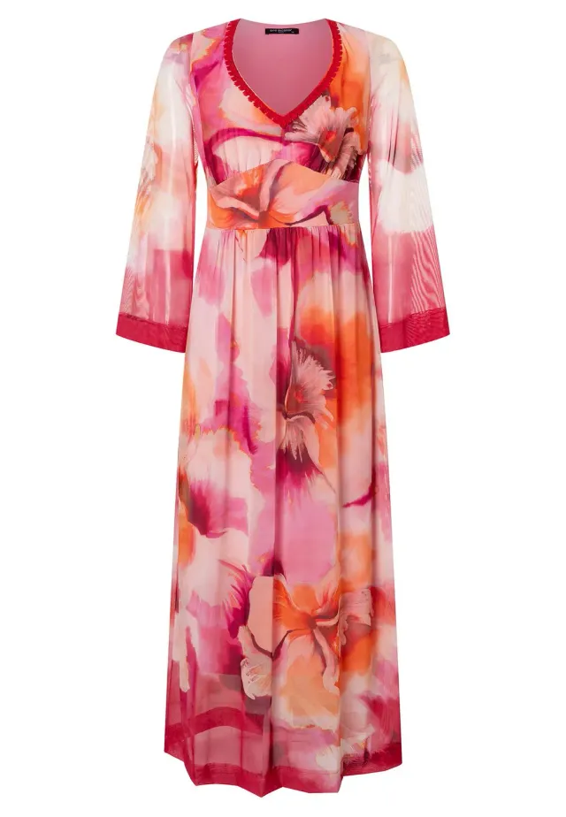 Ana Alcazar Ziasa abito maxi in mesh floreale