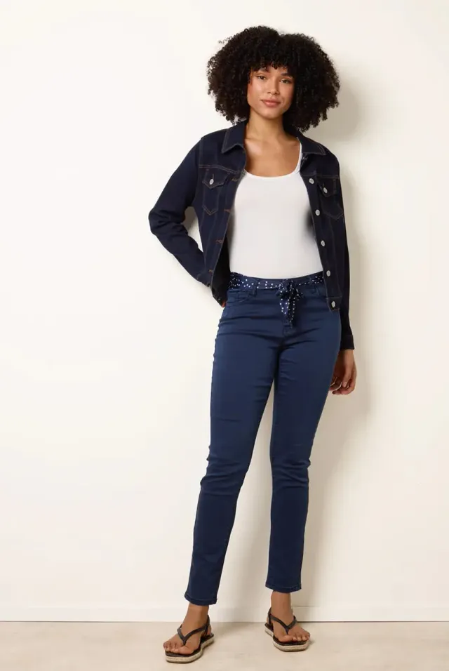 Blue Vanilla Scarf jeans slim denim stretch navy taglia L