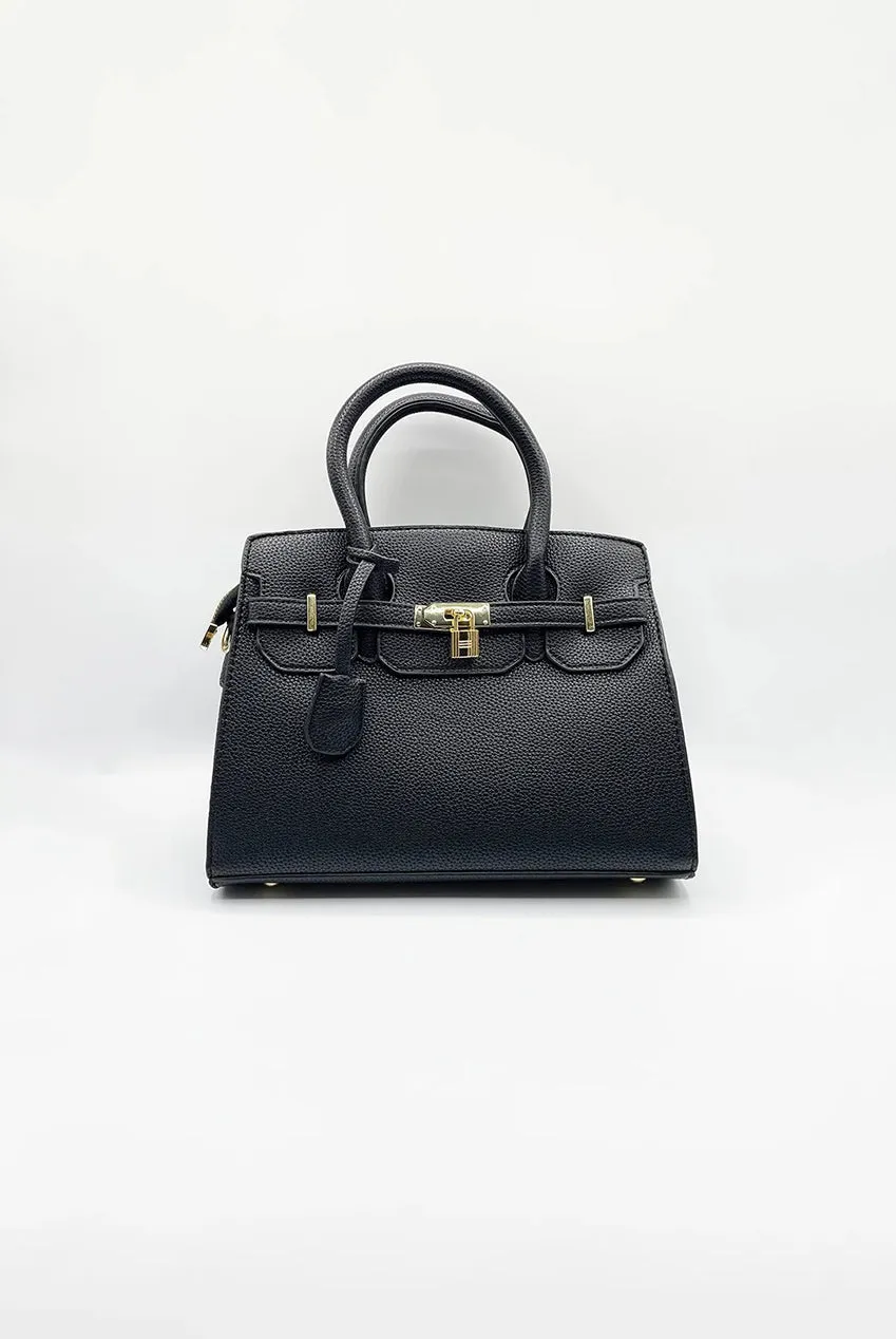 SVNX Top Handle borsa nera rigida tracolla