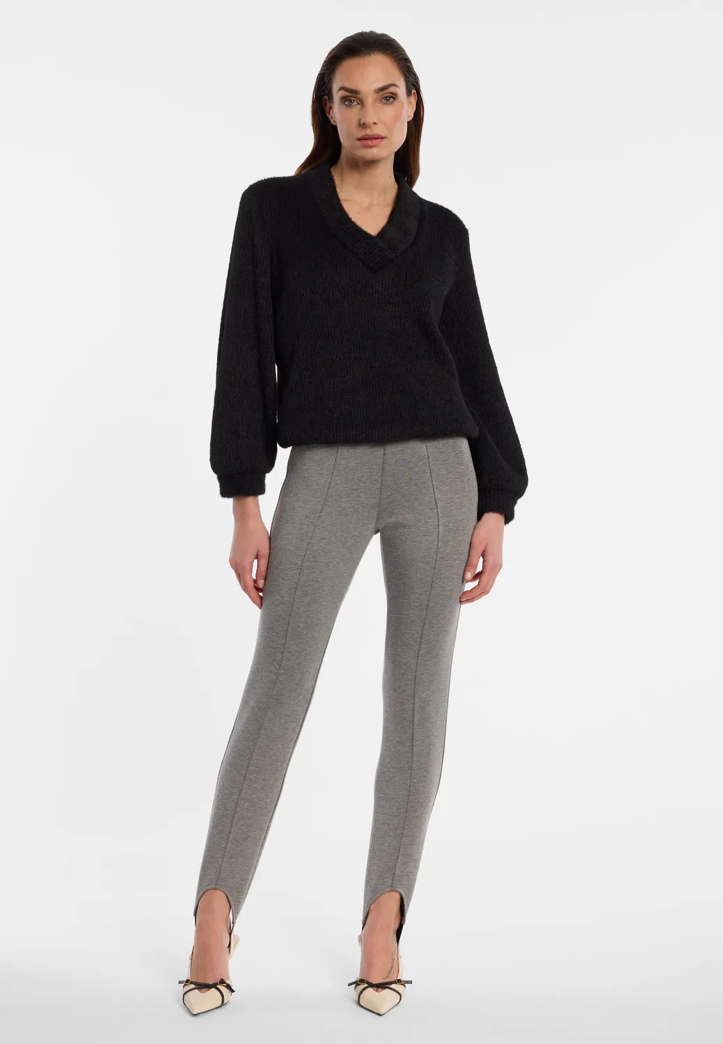 Ana Alcazar Edorya pantaloni staffa vita alta skinny