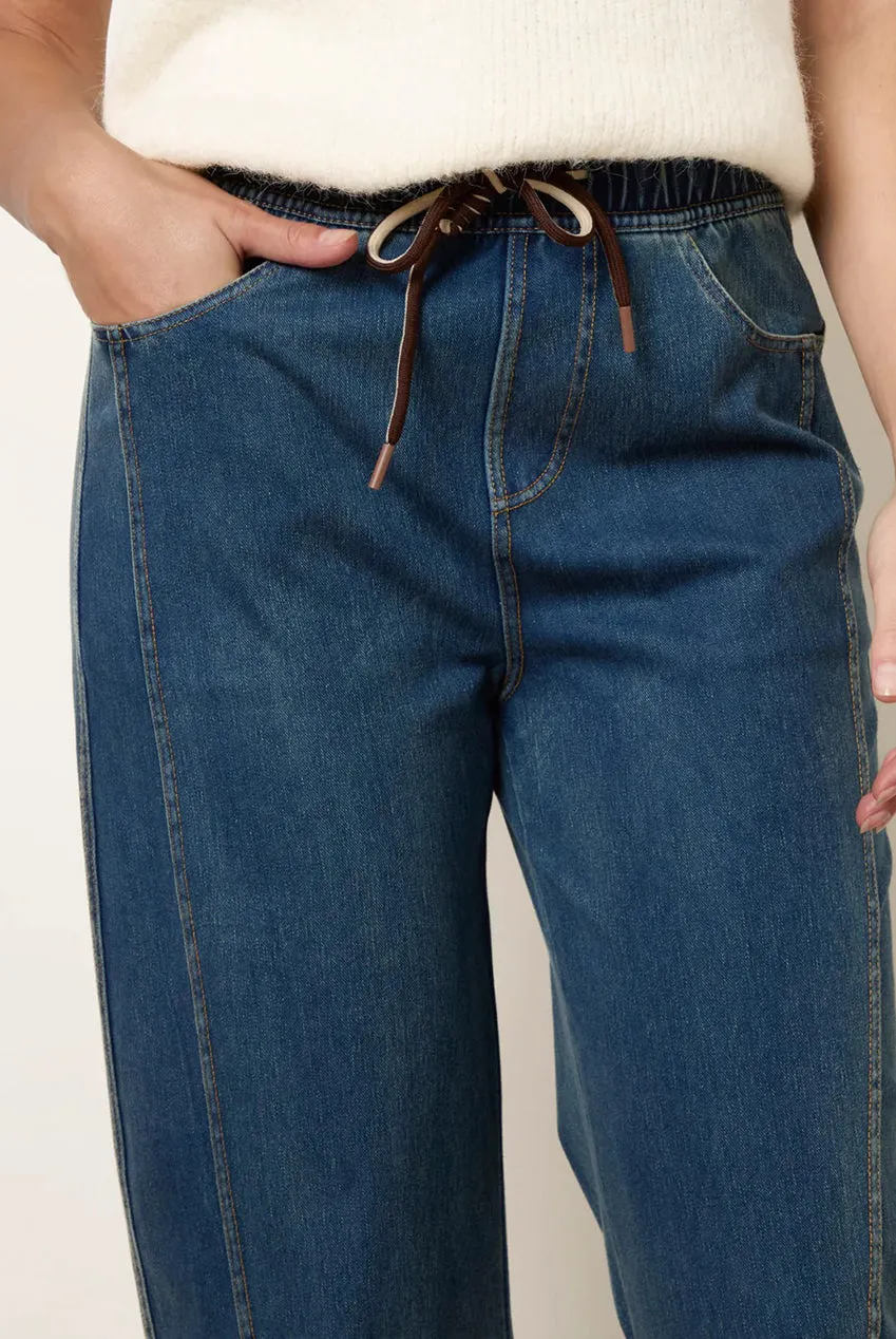 Blue Vanilla Seam Detail jeans denim blu zampa
