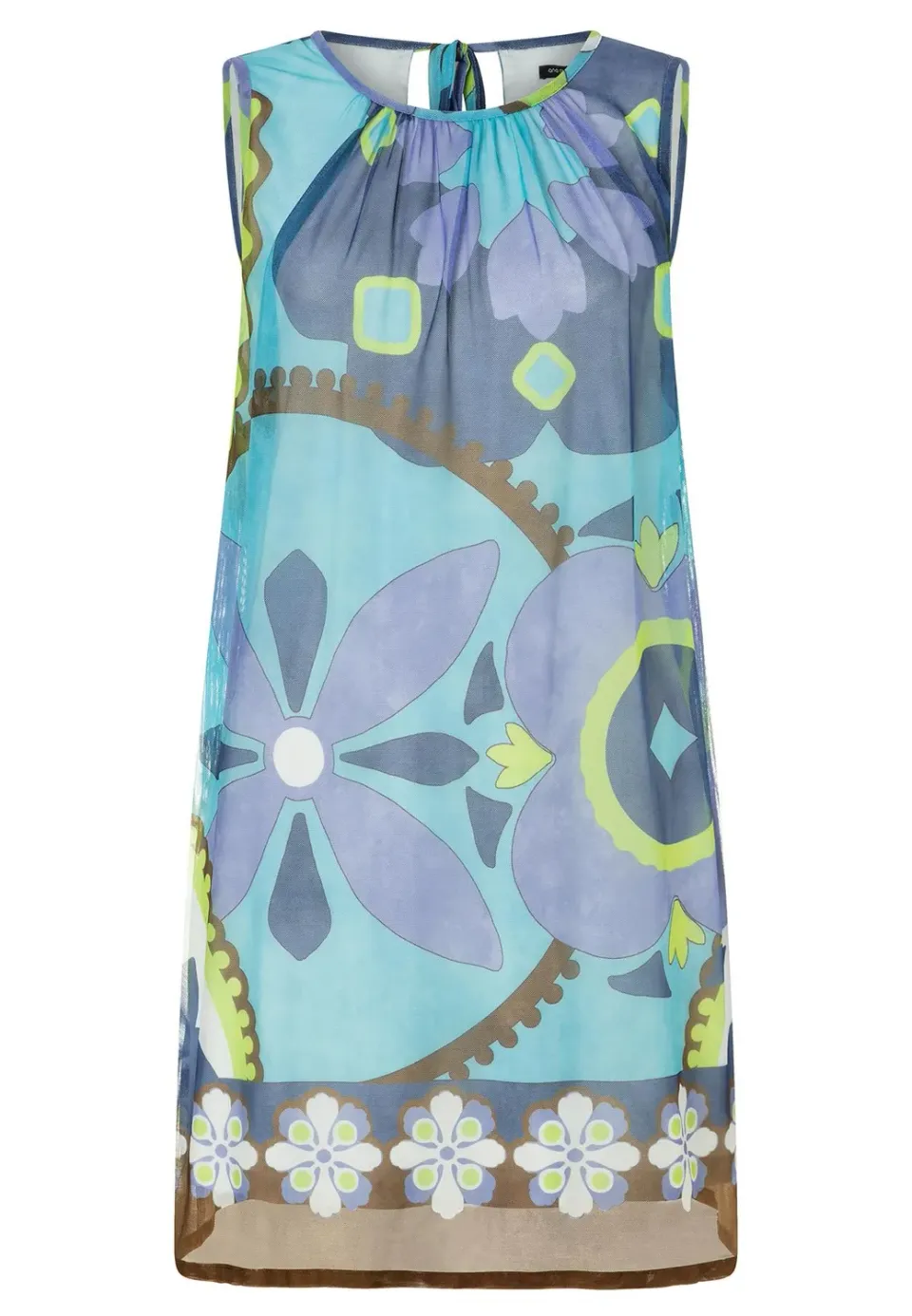 Ana Alcazar Wemona vestito rete azzurro fiori