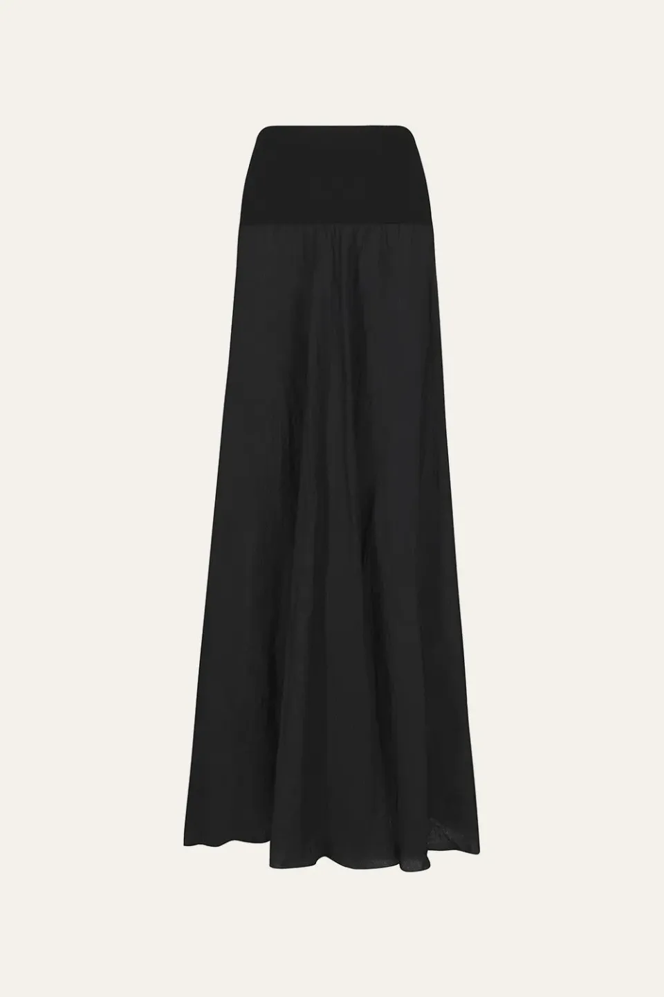 Johanna Ortiz Light And Sound Skirt gonna lino nera