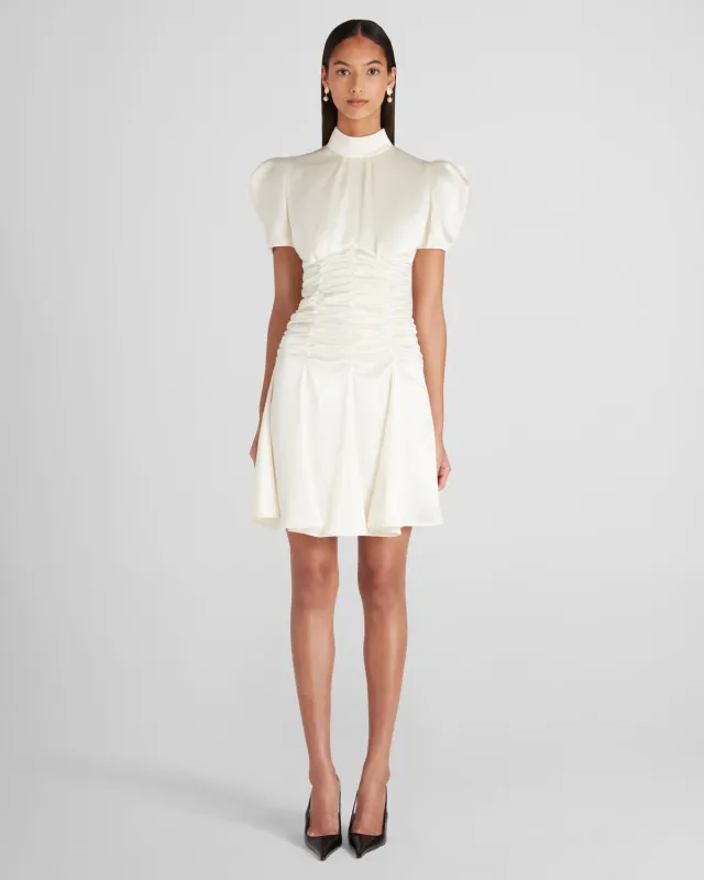Violante Nessi Balthus vestito avorio cady satin