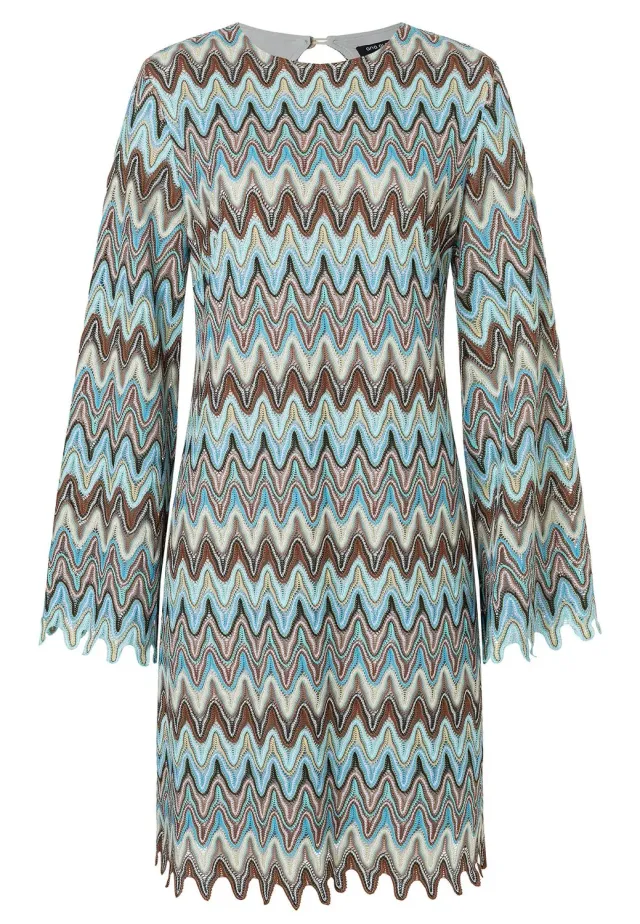 Ana Alcazar Zefona abito maglia corto azzurro cappuccino