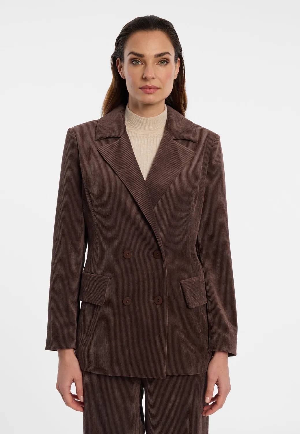 Ana Alcazar Enlivoa blazer velluto marrone