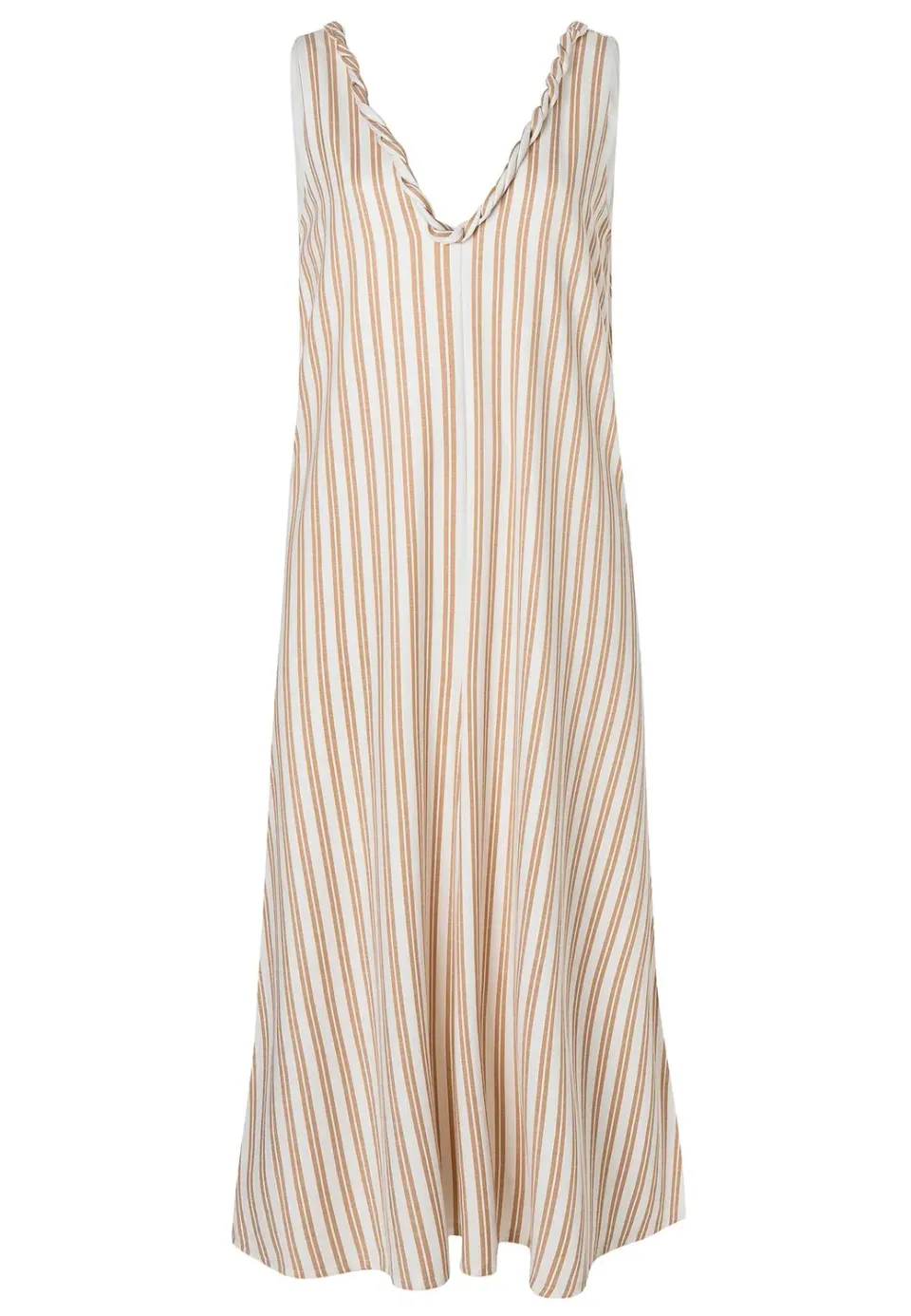 Ana Alcazar Zatea abito maxi bianco oversize righe