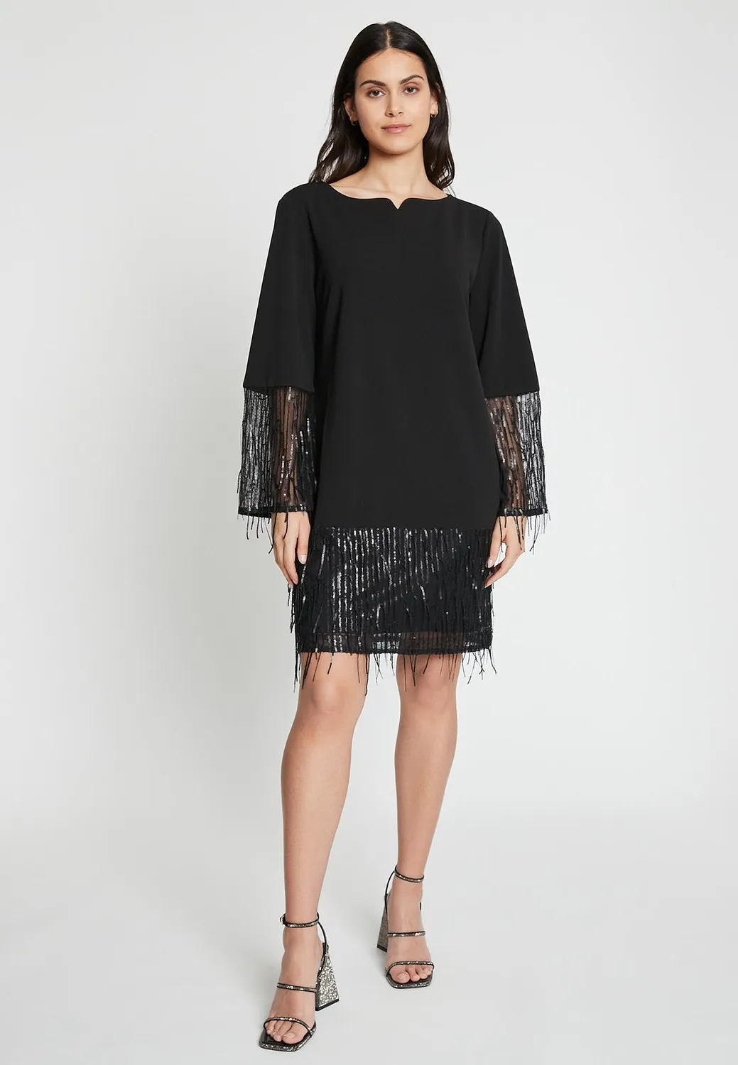 Ana Alcazar Ibylia abito tunica corto paillettes