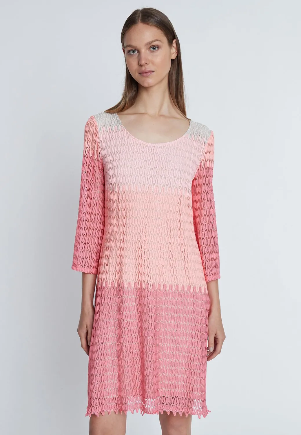Ana Alcazar Rita abito maglia corto sfumato rosa