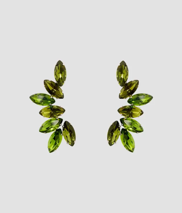 Erdem Crystal Earrings orecchini cristalli verdi