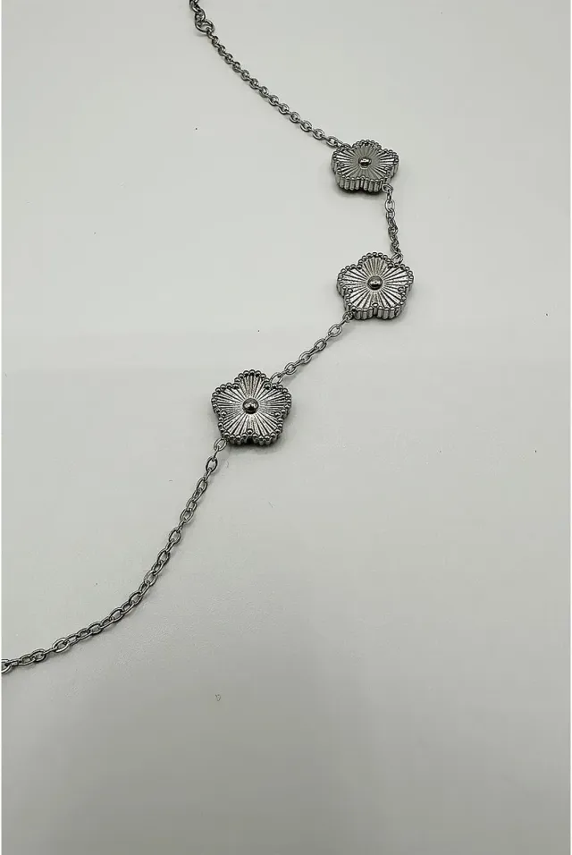 SVNX Floral bracciale argento con perla taglia unica