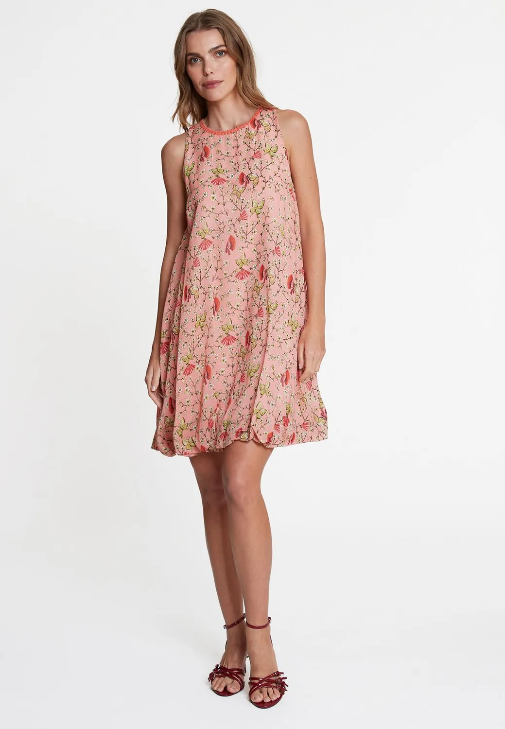 Ana Alcazar Wavine abito palloncino floreale rosa