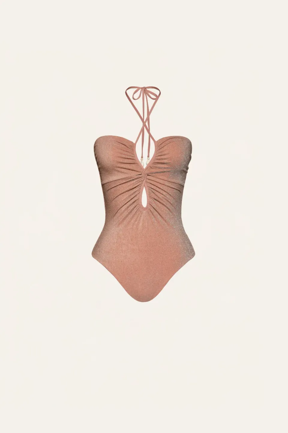 Johanna Ortiz Coral Reef costume intero rosa lurex