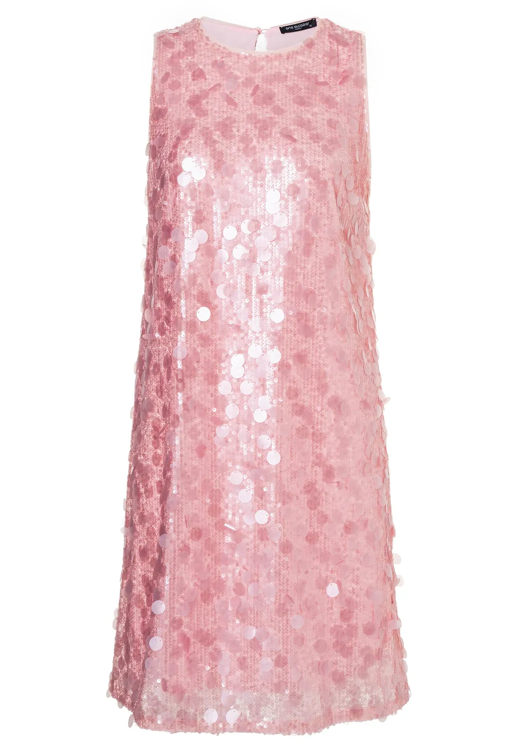 Ana Alcazar Dorilys abito mini rosa con paillettes