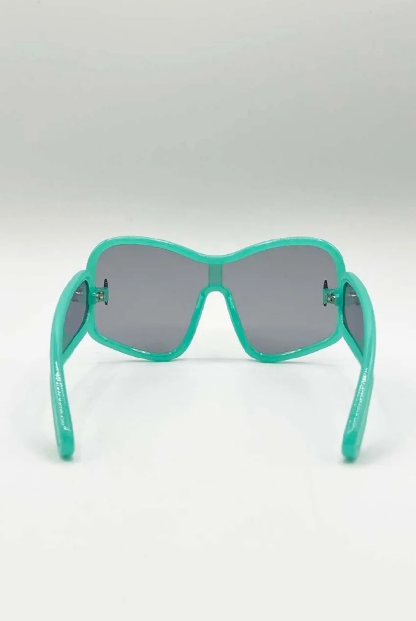 SVNX Square Oversized occhiali da sole aqua grey UV400