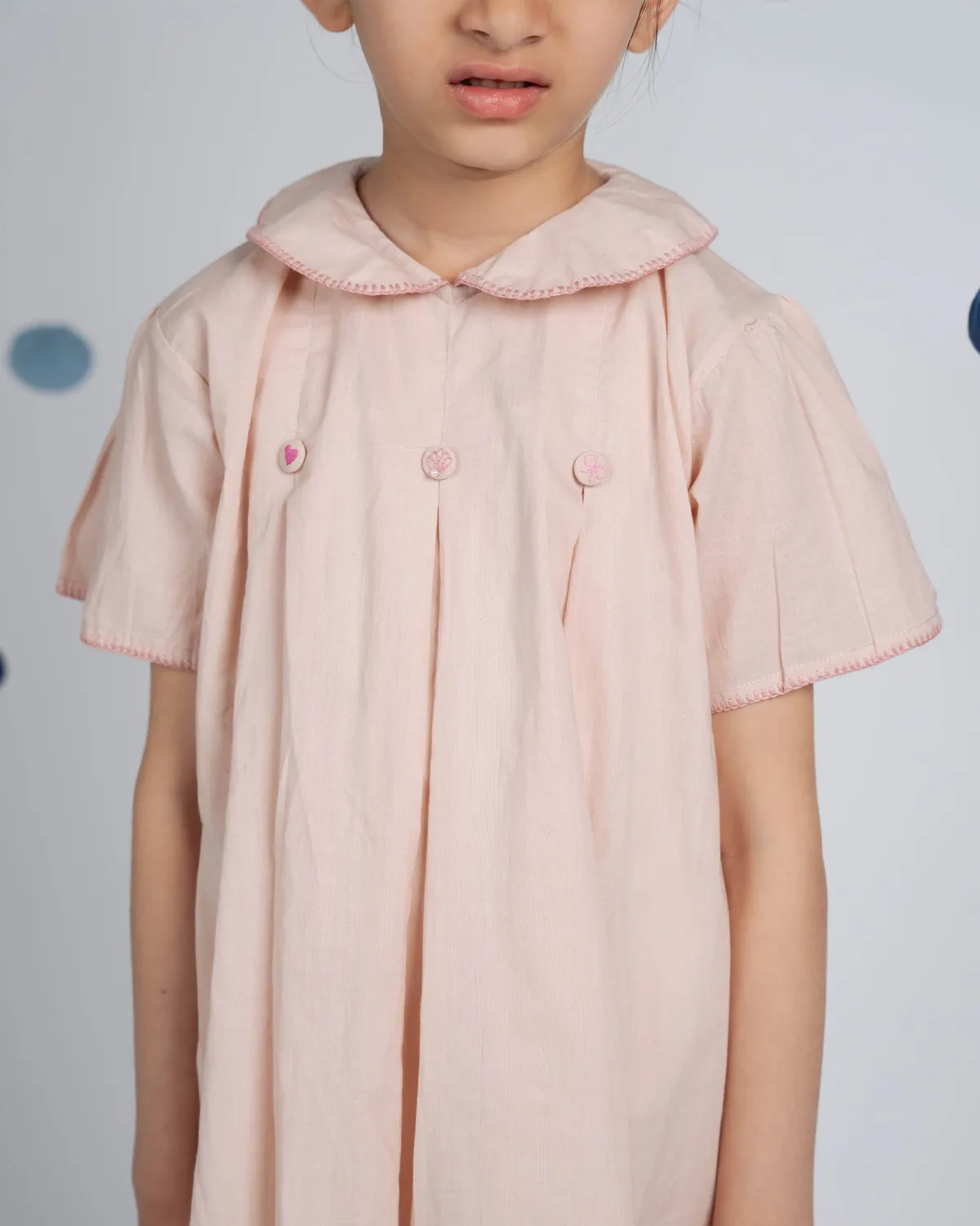 Our Dve Coco abito bambina cotone rosa flamingo