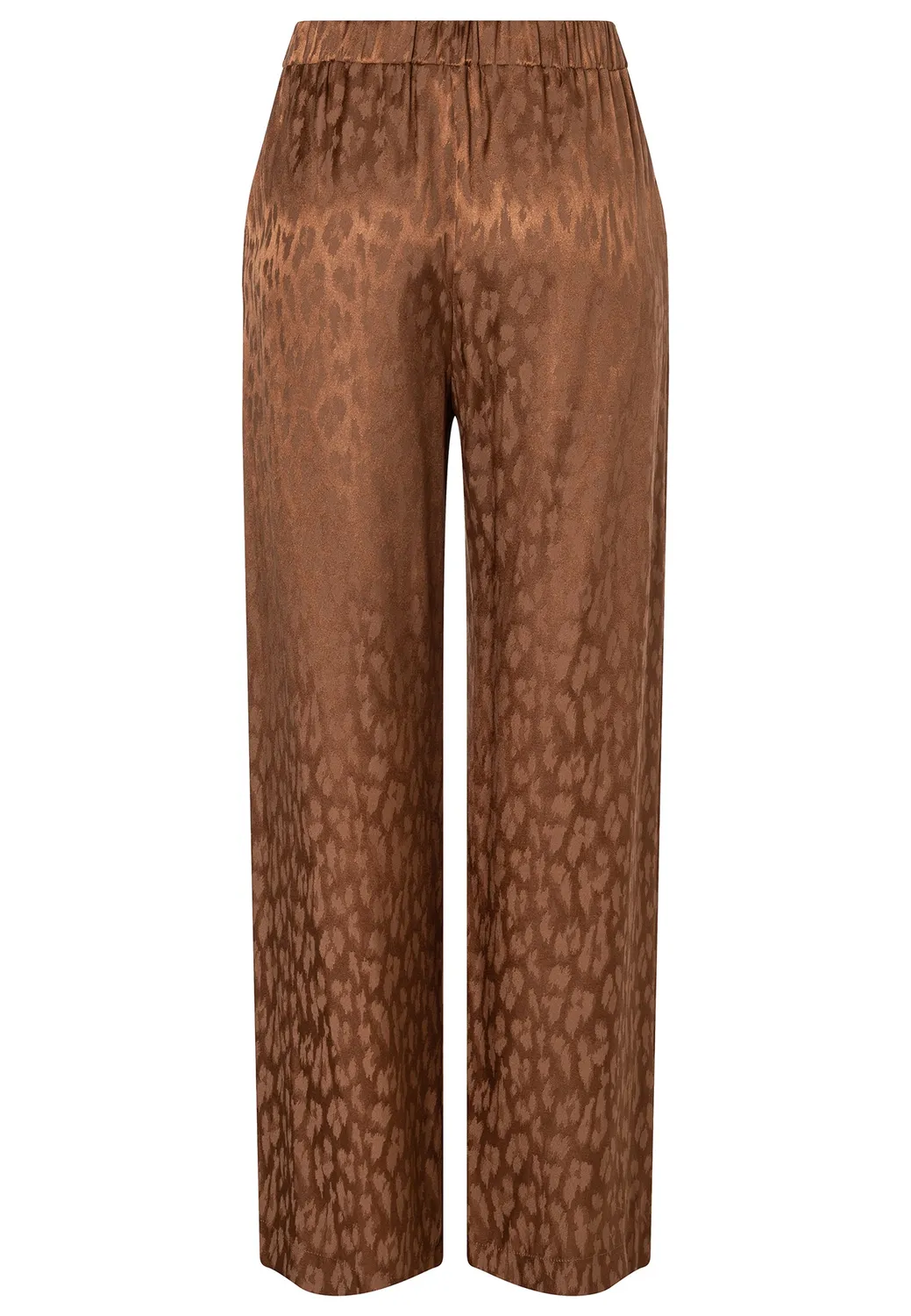 Ana Alcazar Dohia pantaloni satin larghi animalier