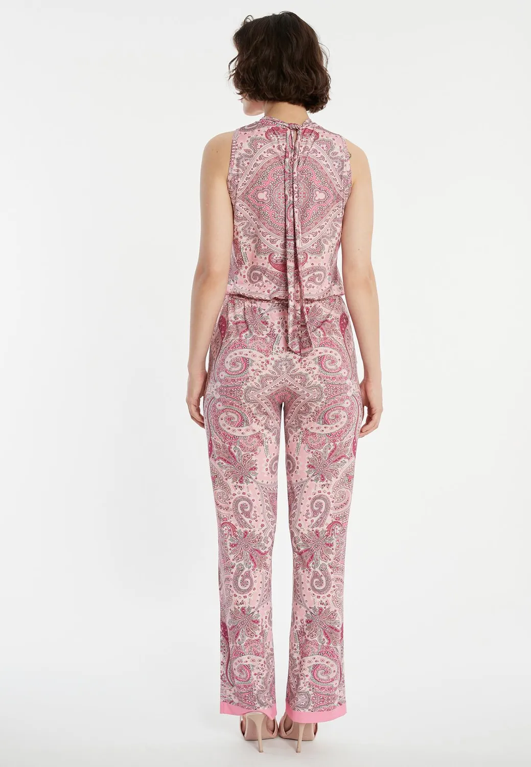 Ana Alcazar Zipala tuta rosa stampa paisley