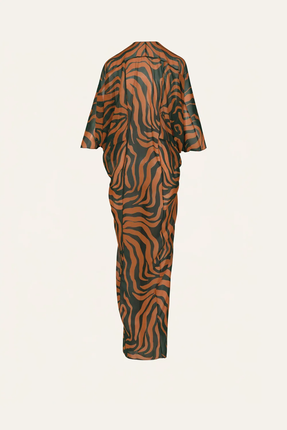 Johanna Ortiz Sensory Tapestry caftano maxi verde georgette