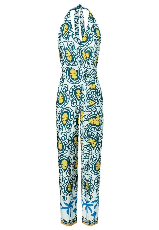 Ana Alcazar Winora Tuta Jersey Stampa Palma Halter