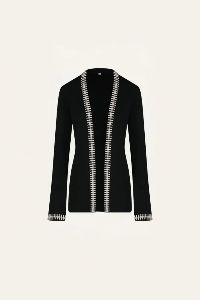Johanna Ortiz Eternal cardigan maglia nero ecru