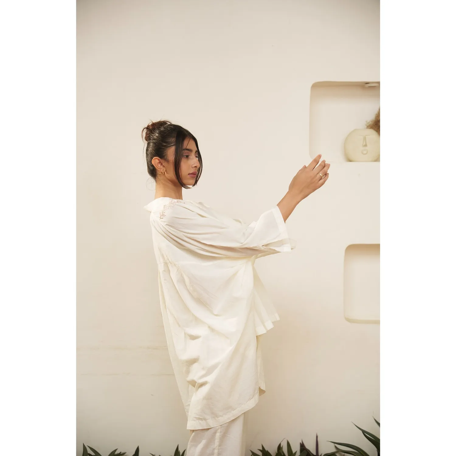 Our Dve Capsule 20 camicia beige cotone