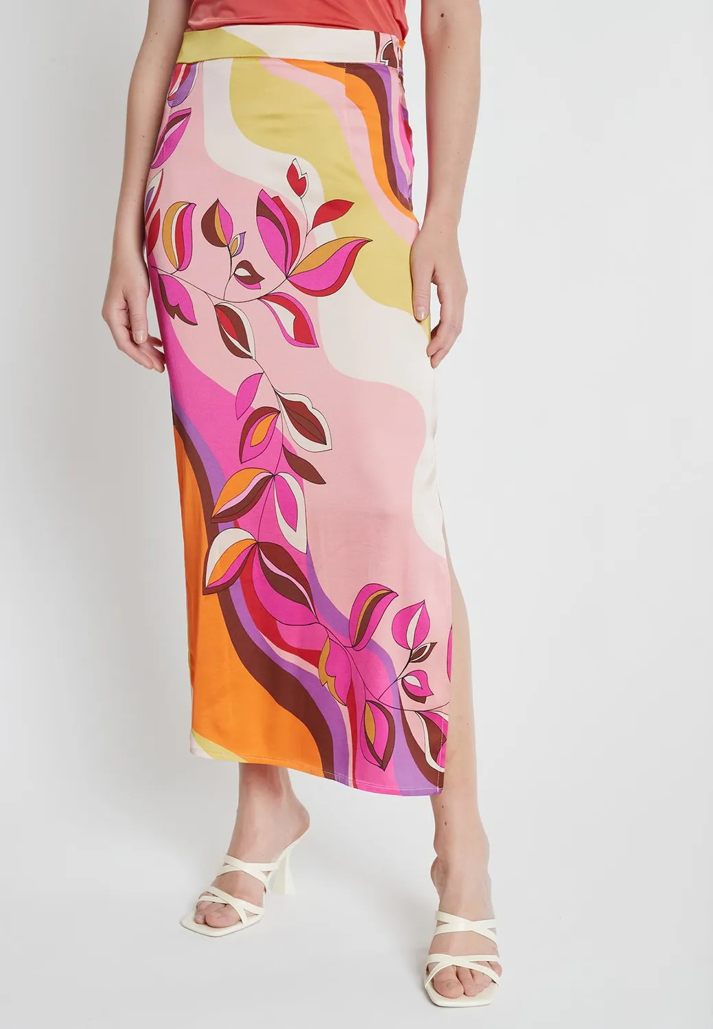 Ana Alcazar Katasy gonna maxi fantasia onde elastica