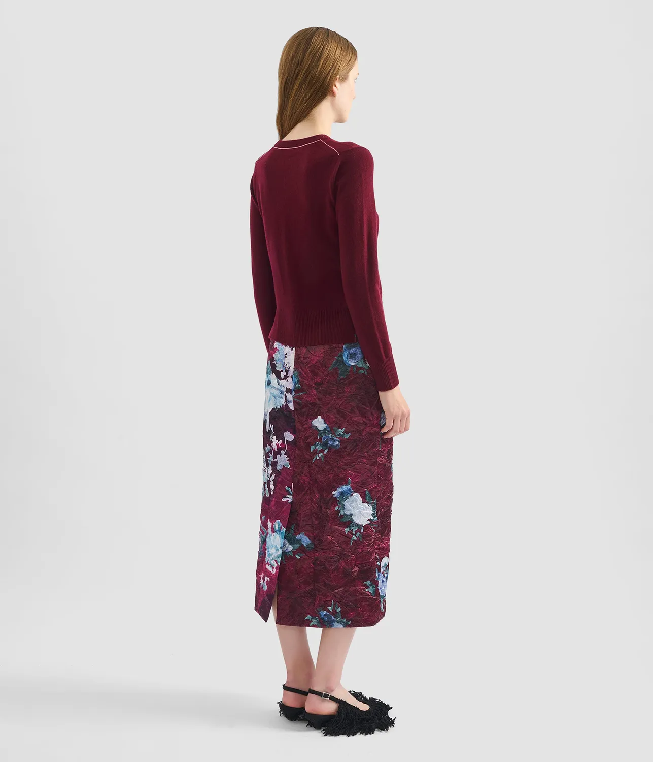 Erdem Cashmere Crew Neck Jumper maglione cashmere ciclamino