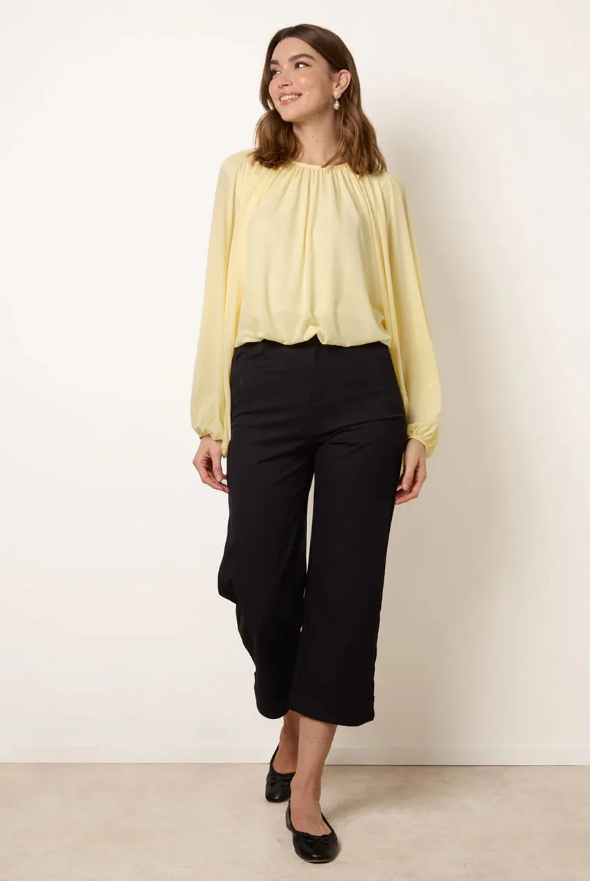 Blue Vanilla Batwing Puffball blusa limone taglia unica