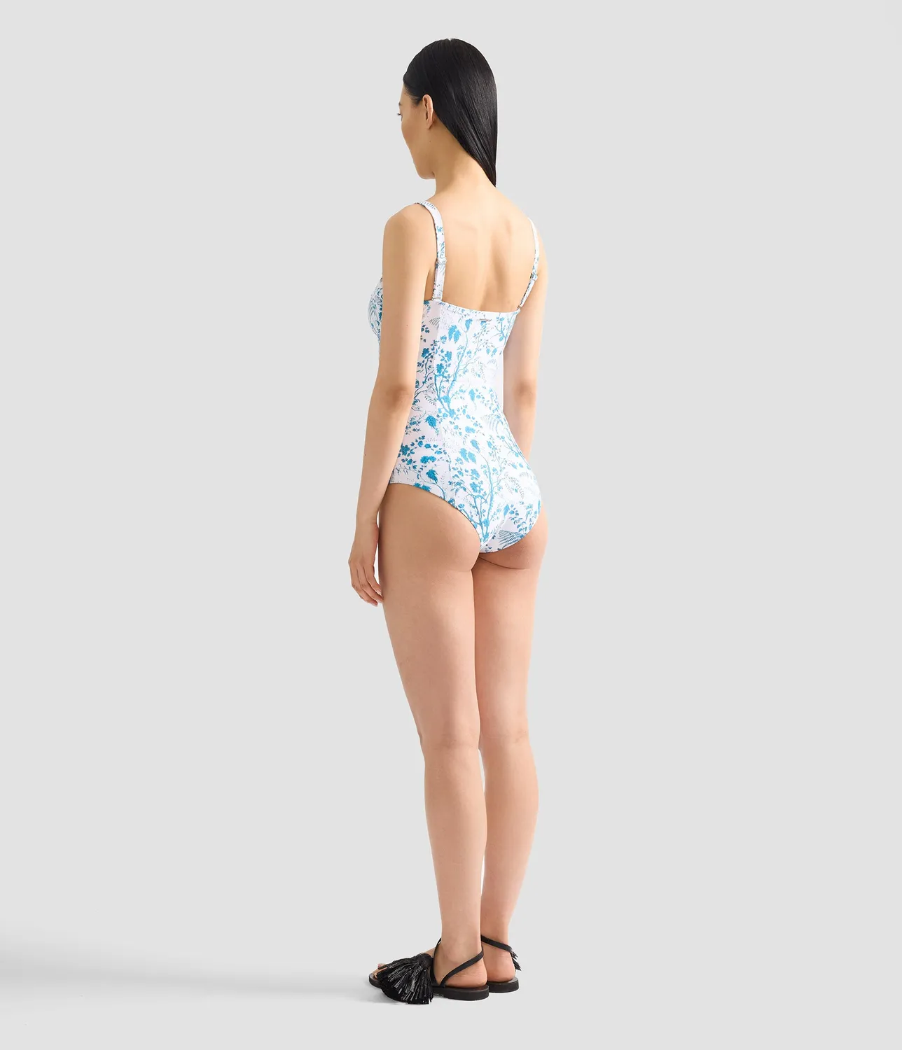 Erdem Costume Intero Stampa Botanica Blu