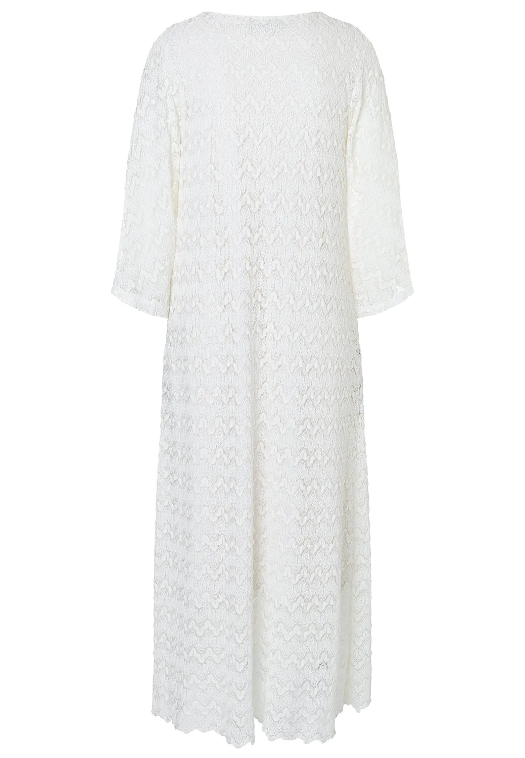 Ana Alcazar Dilla abito maxi bianco scollo V