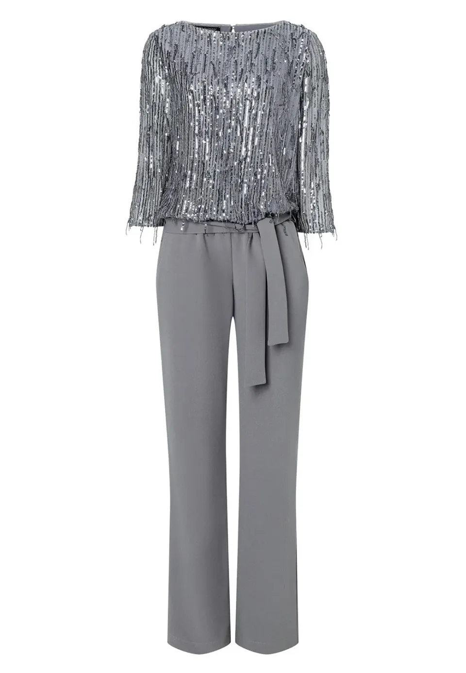 Ana Alcazar Ocysa tuta elegante paillettes argento