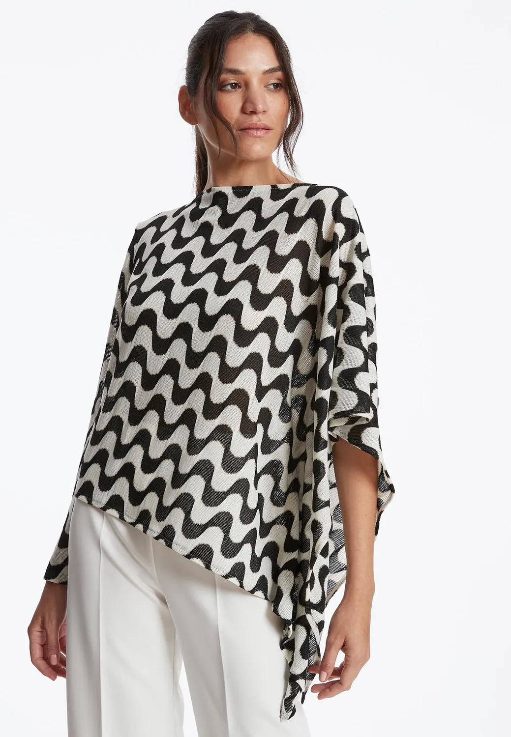 Ana Alcazar Zoria top maglia fantasia onde