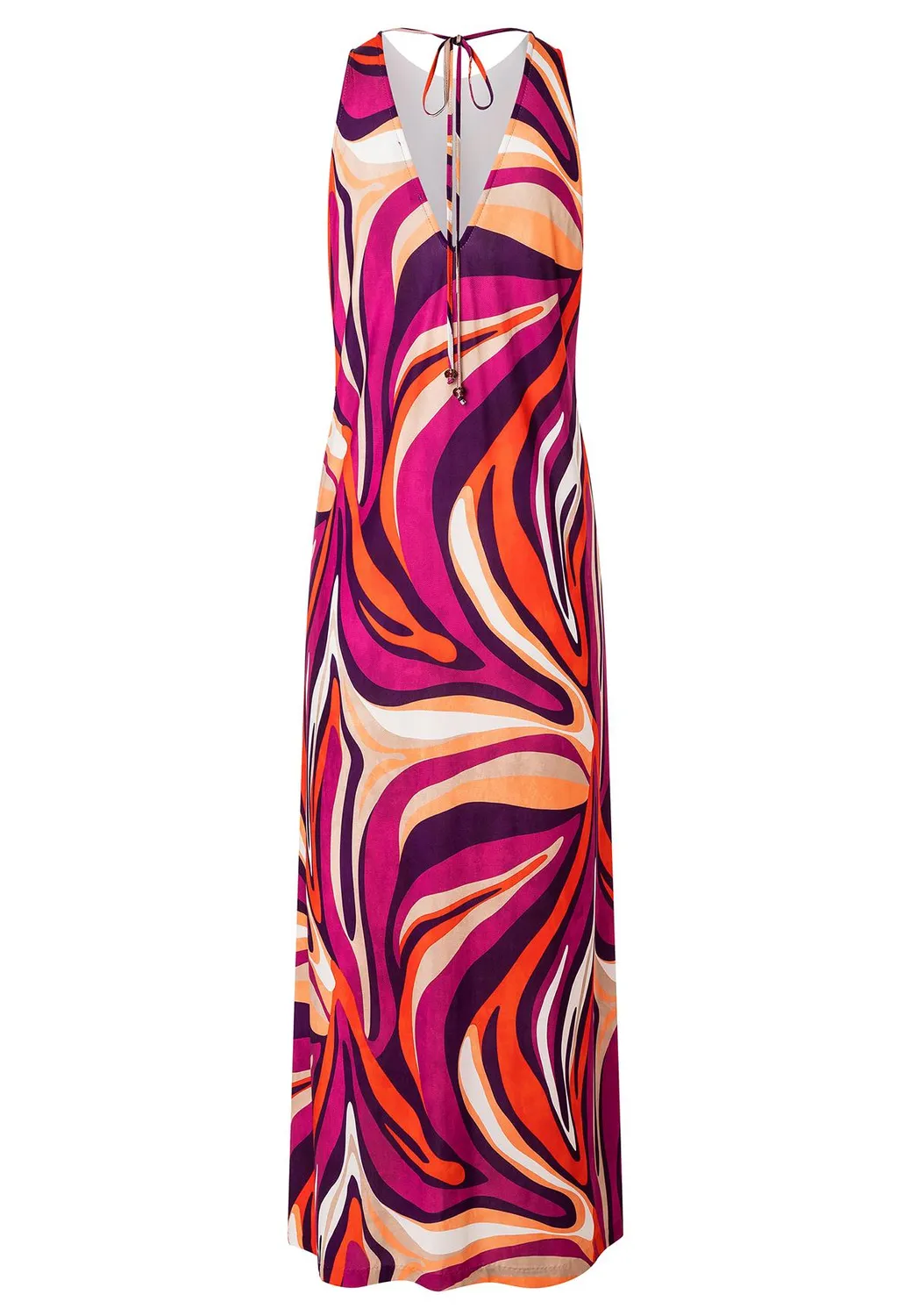 Ana Alcazar Prilea abito midi jersey fucsia fantasia