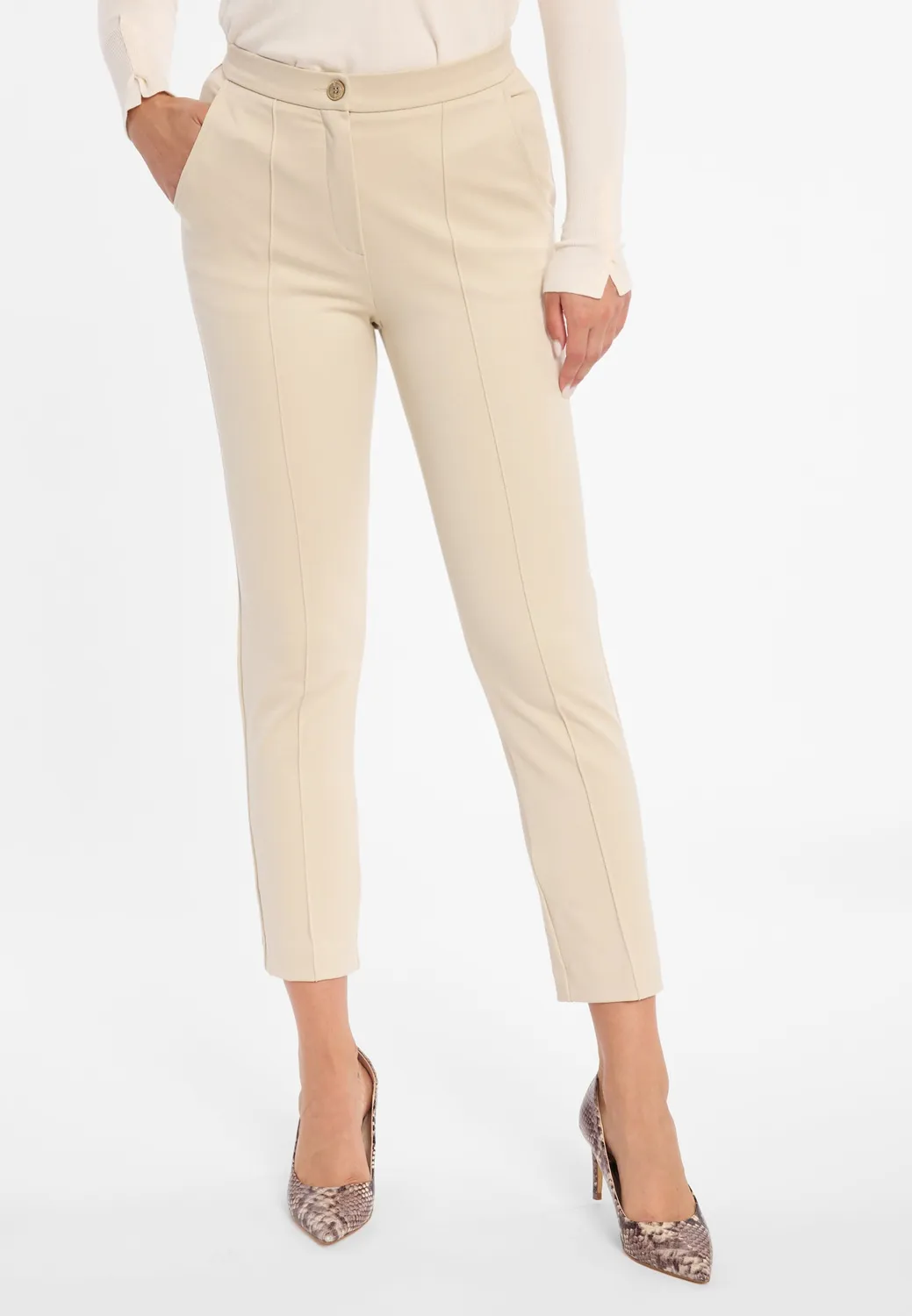 Ana Alcazar Ajola Pantaloni Sigaretta Bianchi 7/8