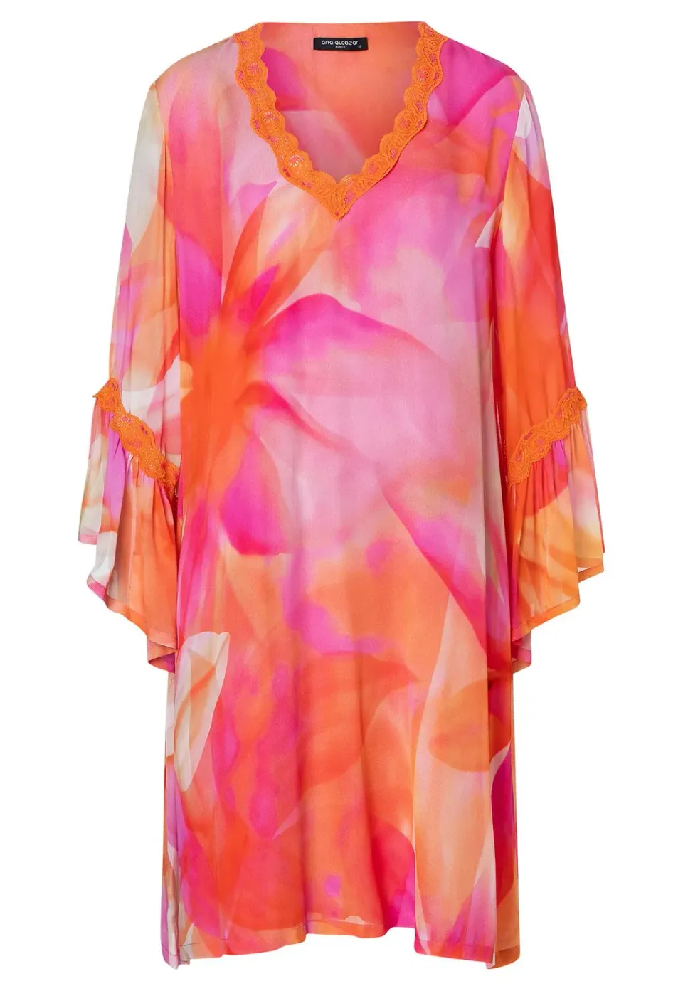 Ana Alcazar Zeluna abito corto chiffon fantasia floreale