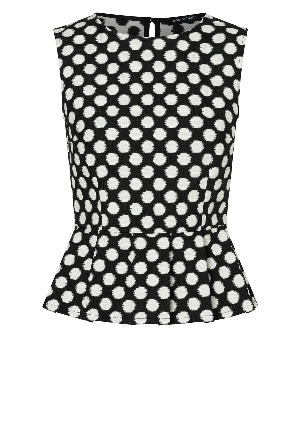 Ana Alcazar Enlaya top peplo pois jacquard