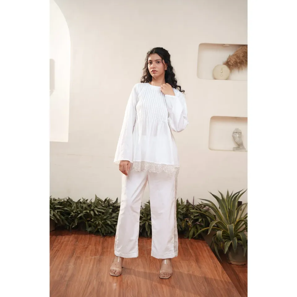 Our Dve Capsule 3 pantaloni cotone bianco 37"