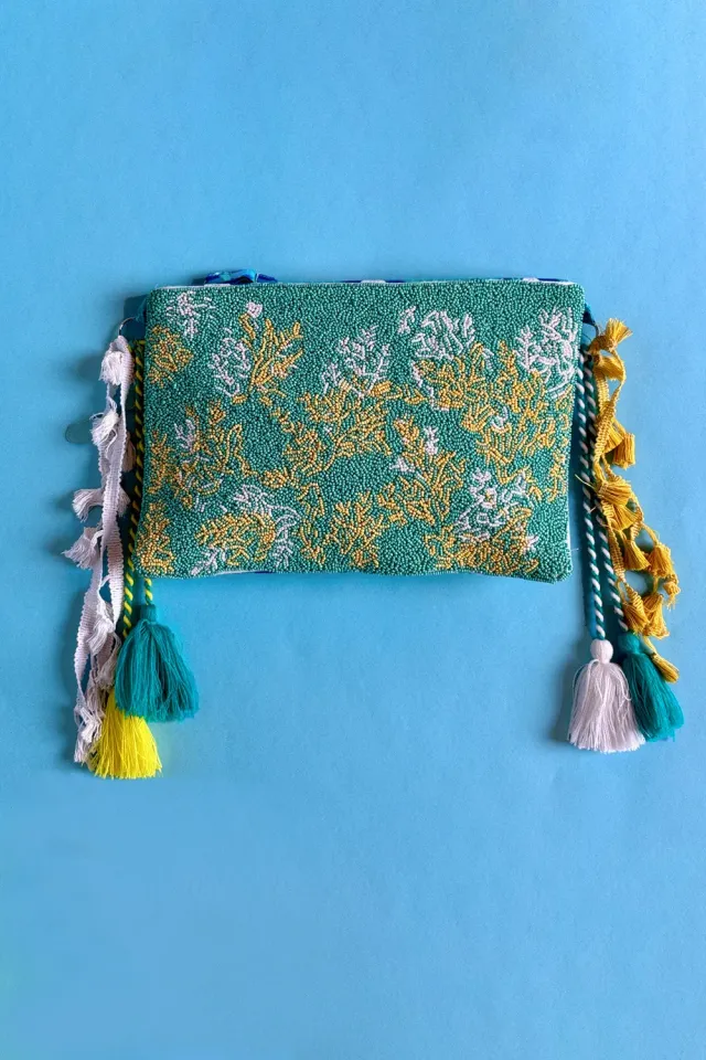 Antica Sartoria DV719 pochette turchese marino cotone