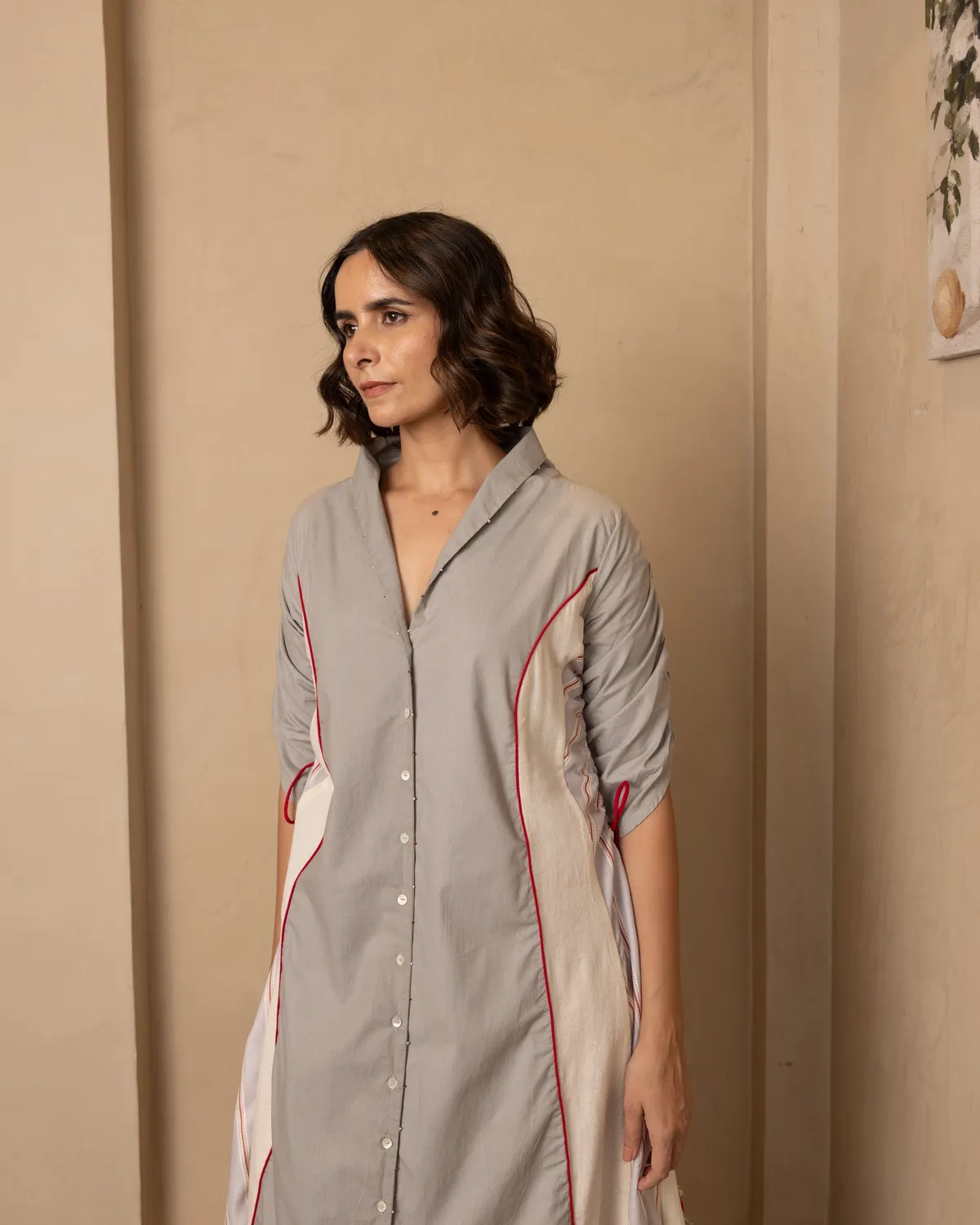 Our Dve Nautica Lia abito camicia grigio 51 pollici